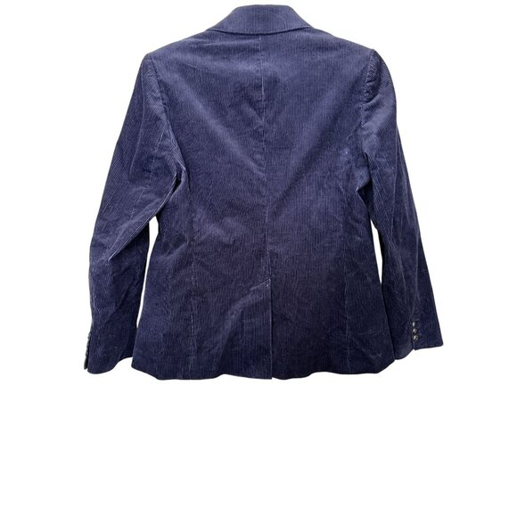 Boden Navy Blue Corduroy Lined Blazer Jacket Women’s US 12R Cotton Academia - Picture 2 of 13